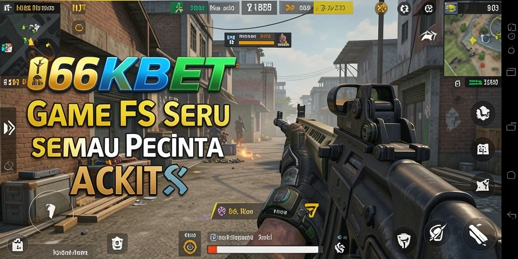 Tangkapan layar gameplay 66KBET dengan aksi menegangkan di medan perang.
