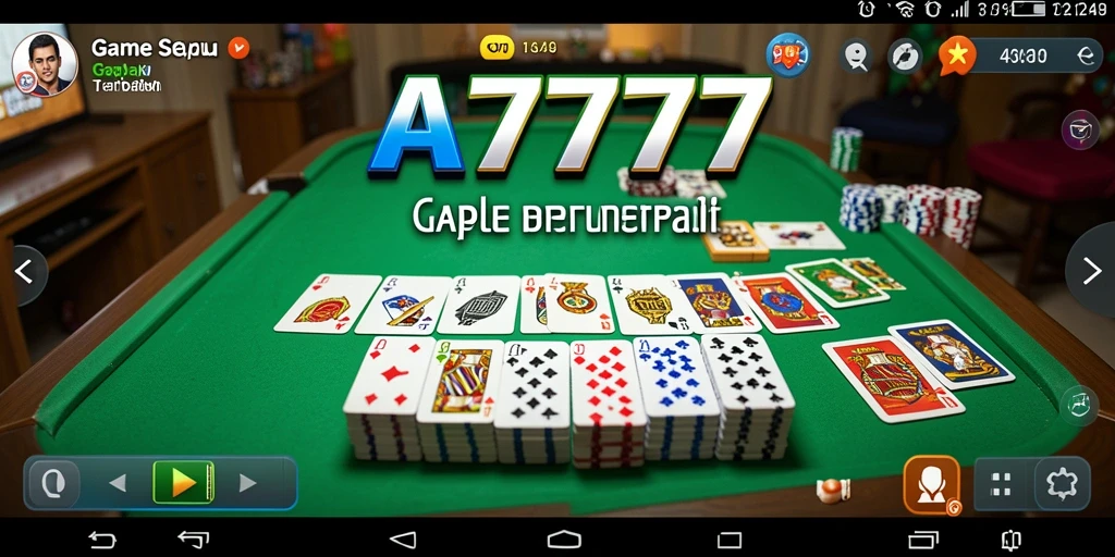 Tampilan gameplay seru A7777 dengan teman-teman dalam permainan Gaple.