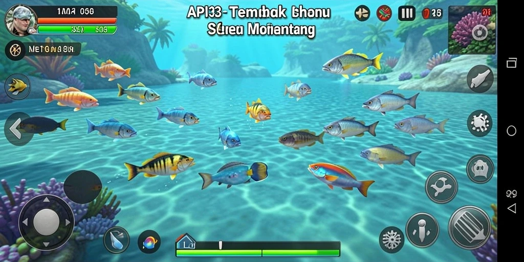 Screen capture gameplay seru Tembak Ikan API33.