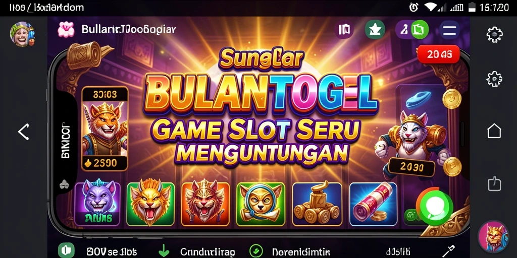 Screenshot gameplay <strong>BULANTOGEL</strong> menampilkan gulungan Slot dengan bonus menarik.