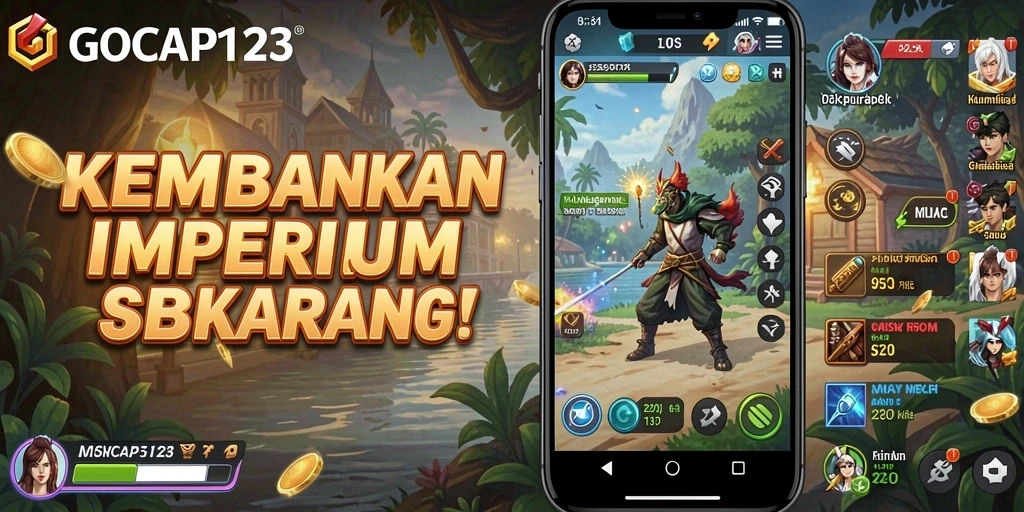 Tampilan gameplay GOCAP123 yang menarik dan strategi bisnis yang mendebarkan.