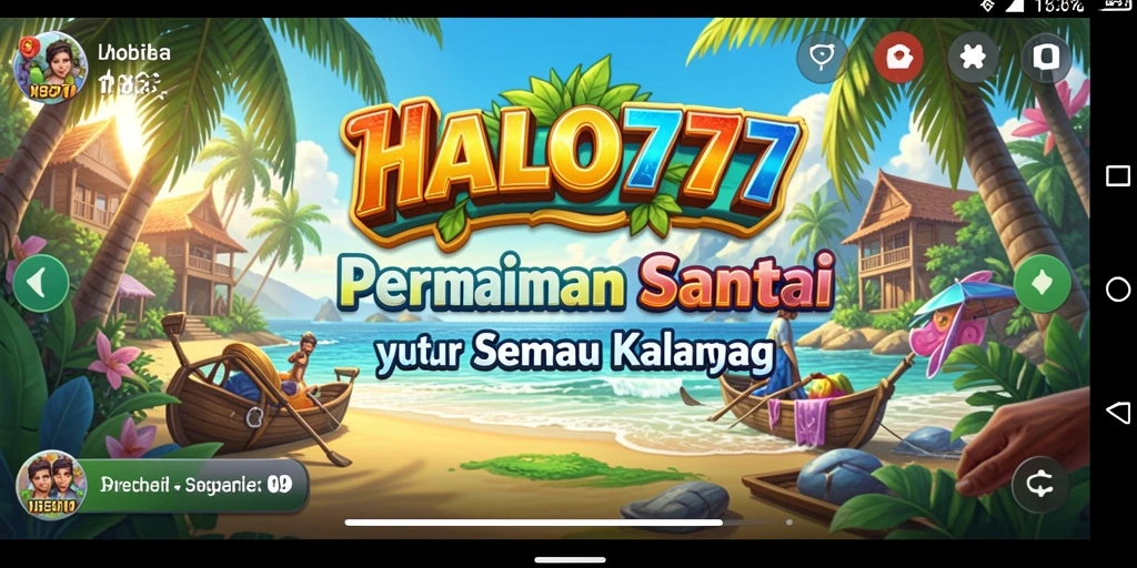 Tampilan gameplay menarik dari HALO777 yang penuh warna.