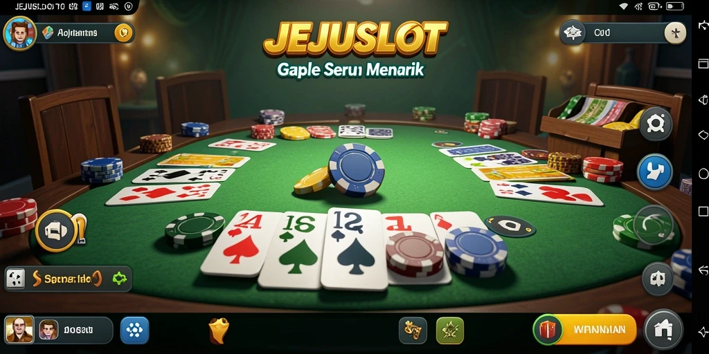 Tangkapan layar gameplay seru di JEJUSLOT yang menunjukkan aktivitas bermain Gaple.