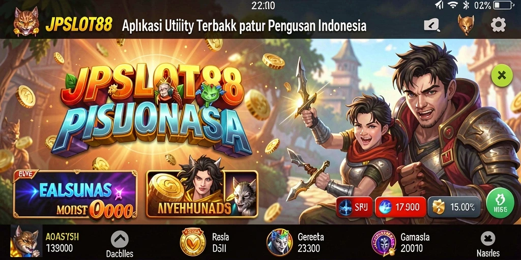 Tampilan utama aplikasi JPSLOT88 dengan berbagai fitur Utility yang bermanfaat.
