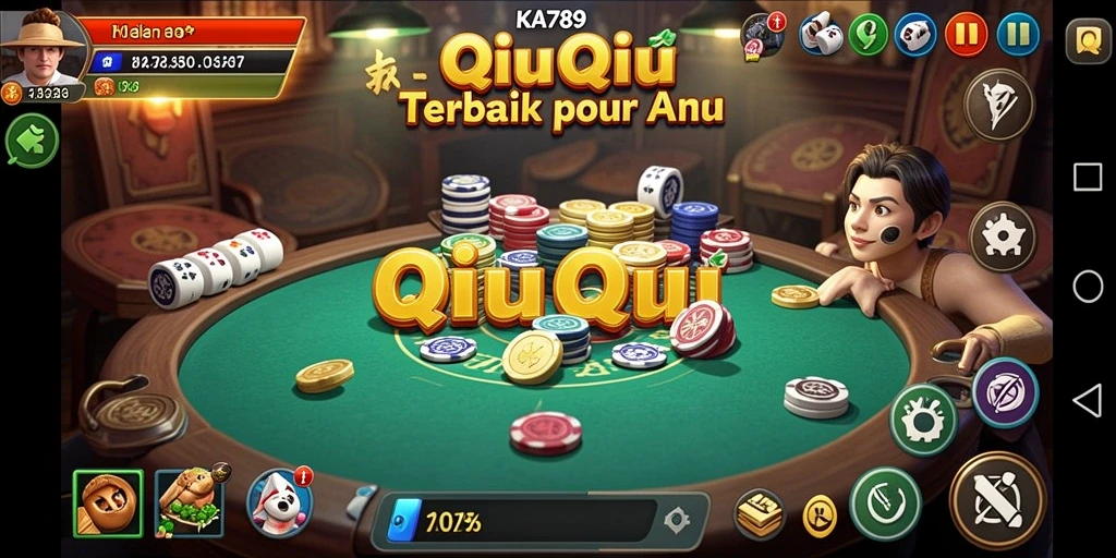 Tampilan gameplay menarik dalam permainan QiuQiu KA789.