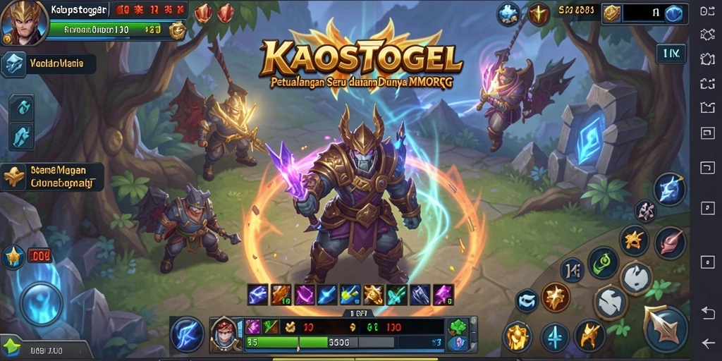 Tampilan gameplay KAOSTOGEL yang menakjubkan dalam pertempuran seru.