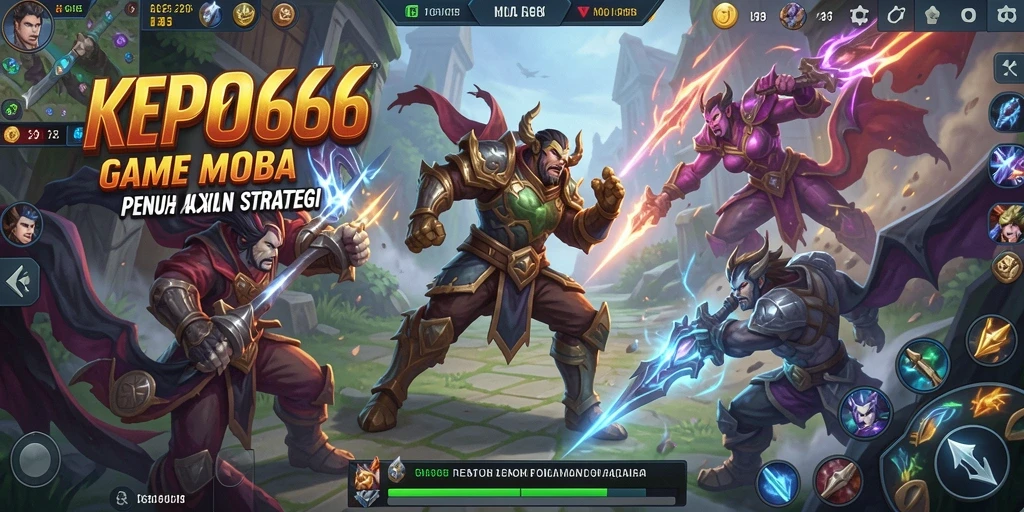Screenshot utama KEPO66 menampilkan aksi gameplay seru dalam pertempuran MOBA.