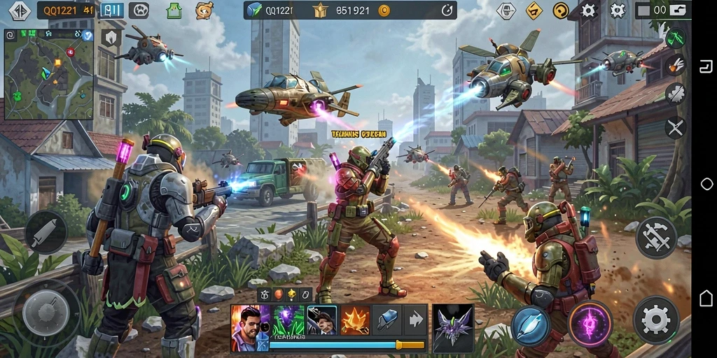 Tampilan seru gameplay strategis di QQ1221.