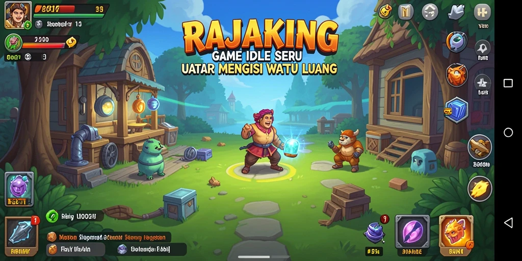Screenshot utama RAJAKING menampilkan gameplay Idle yang menarik.