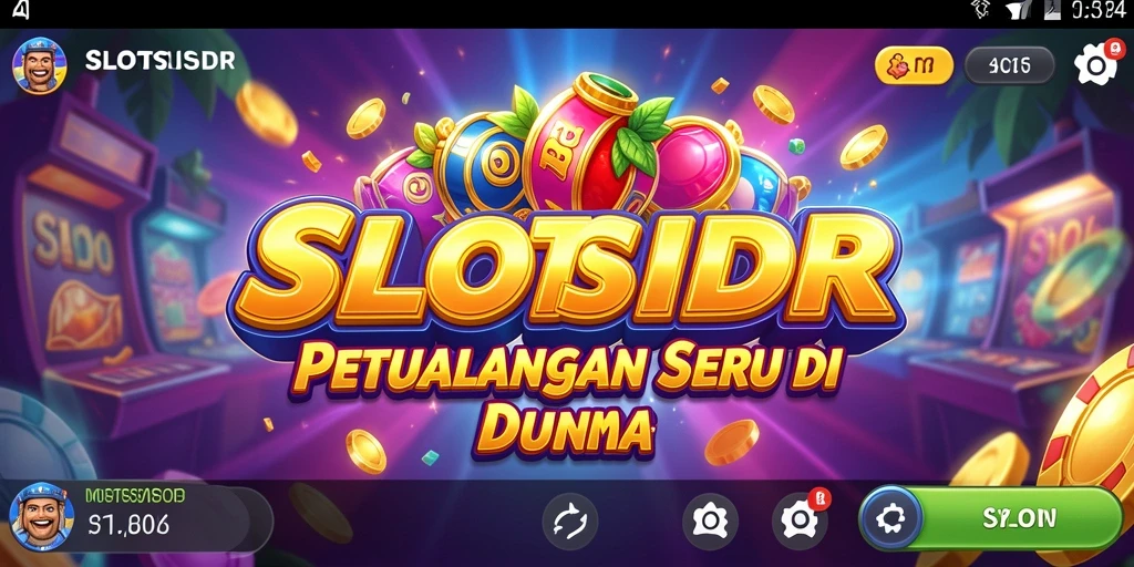 Tampilan utama gameplay SLOTSIDR yang penuh warna dan menarik.