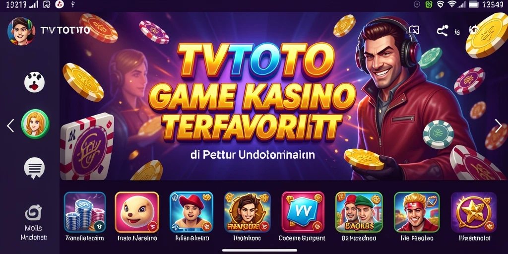 Screenshot gameplay TVTOTO menampilkan pengalaman kasino yang mendebarkan.
