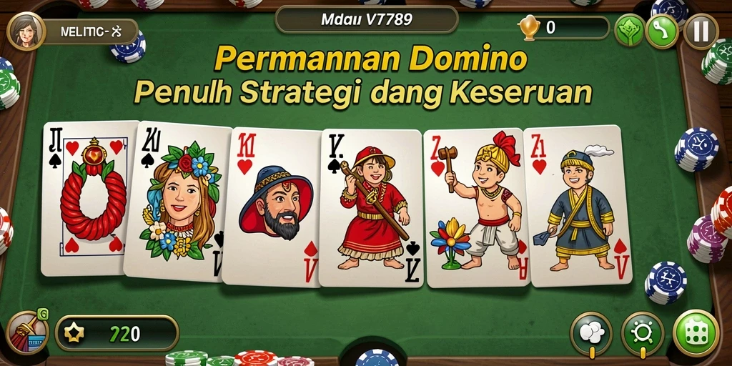 Tampilan gameplay seru dalam permainan Domino VT789 yang penuh strategi.